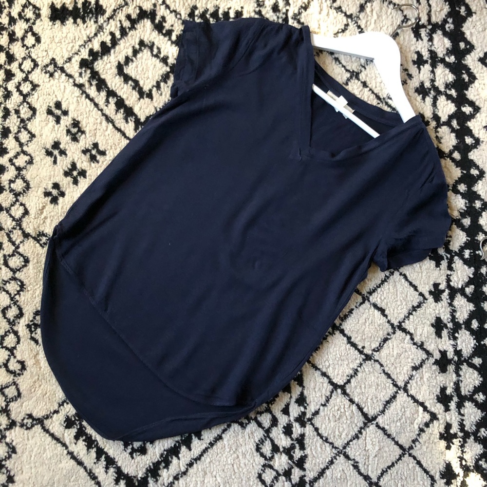 Anthropologie / cloth & stone Navy V-Neck Tee